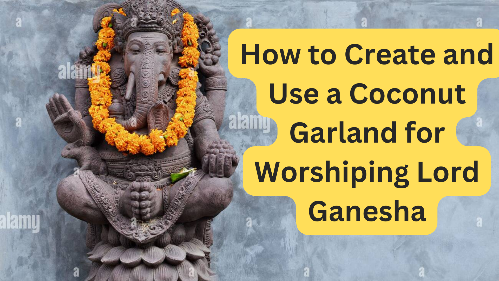 Read more about the article How to Create and Use a Coconut Garland for Worshiping Lord Ganesha